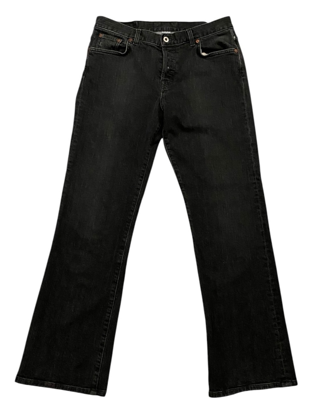 Lucky Brand Easy Rider Black Bootcut Jeans 6/28 Button Fly Vintage Y2K USA Made - Picture 2 of 11